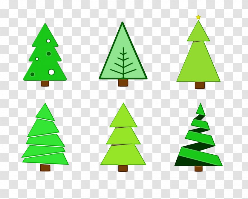 Christmas Tree - Paint - Triangle Pine Transparent PNG
