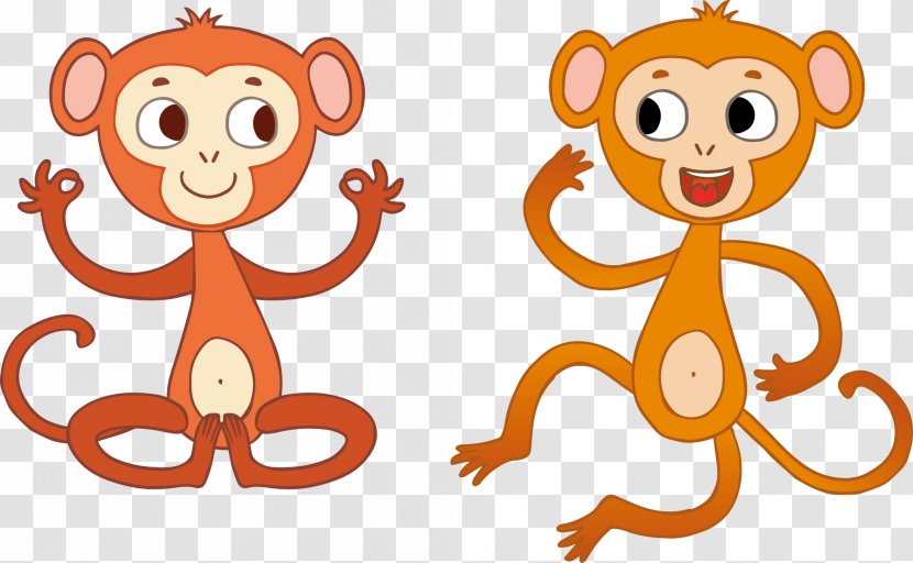 Cartoon Poster Monkey - Area - Cute Transparent PNG