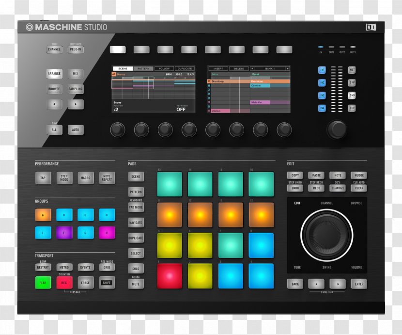 Maschine Native Instruments Musical MIDI Controllers Disc Jockey - Flower Transparent PNG