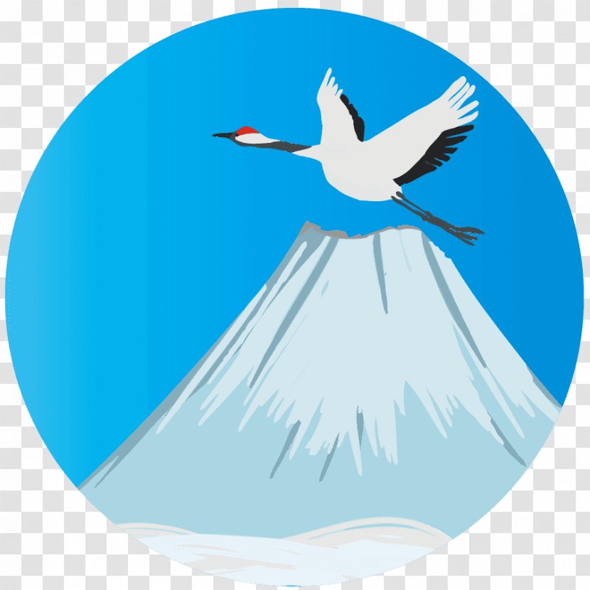Illustration Mount Fuji Clip Art Crane Season - Sky - Bird Transparent PNG