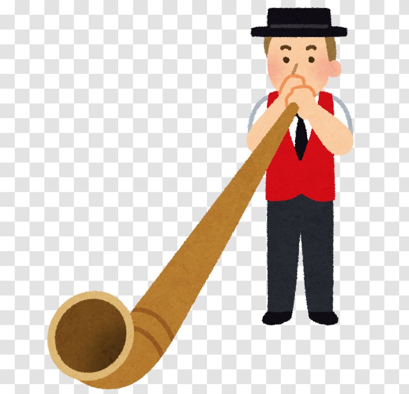 Trumpet Alphorn Switzerland Musical Instruments Swiss People - Tree Transparent PNG