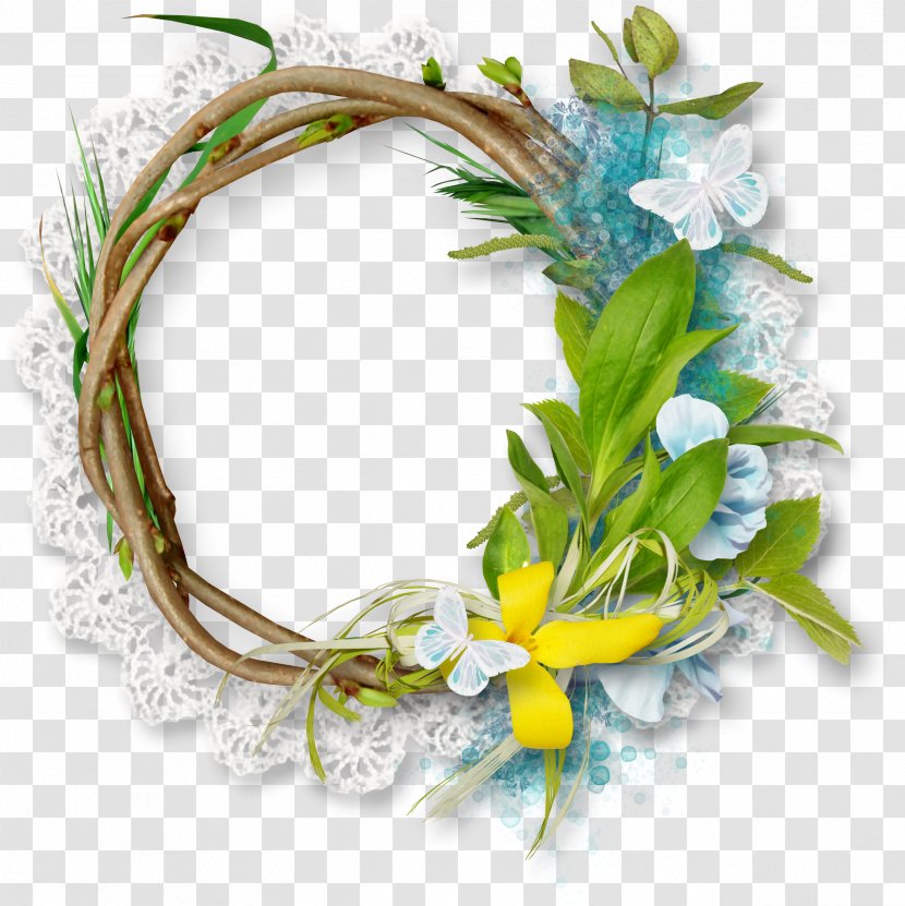 Paper Digital Scrapbooking - Wreath - Mosaic Decorative Twigs Ring Transparent PNG