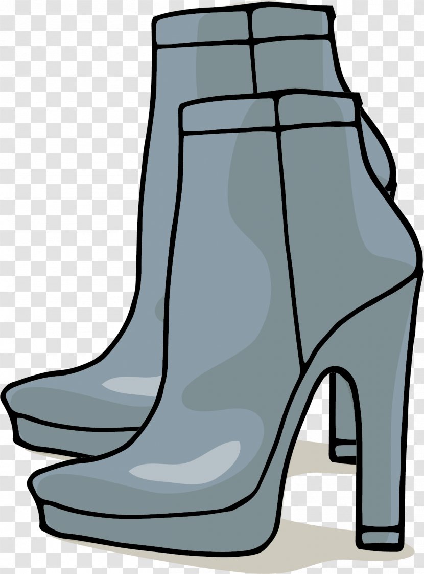 High-heeled Shoe Boot Design - Creativity - Grey Horned Heidschnucke Transparent PNG