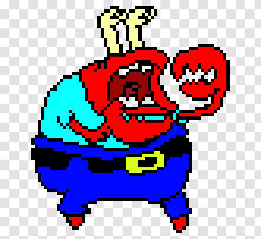 Mr. Krabs Pixel Art Crab - Sprite Transparent PNG