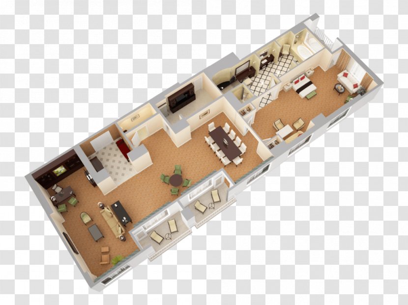 Presidential Suite 3D Floor Plan - 3d - Design Transparent PNG