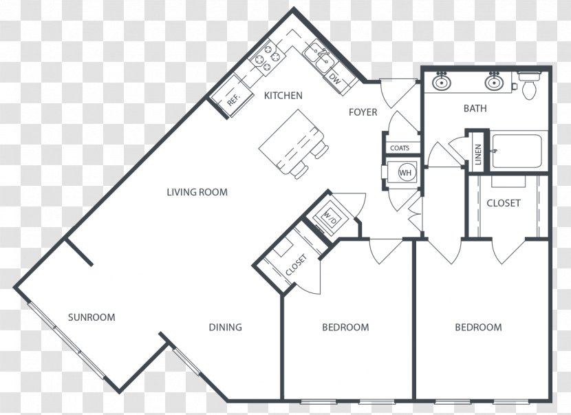 Floor Plan Asheville Exchange Apartment Homes - Area Transparent PNG