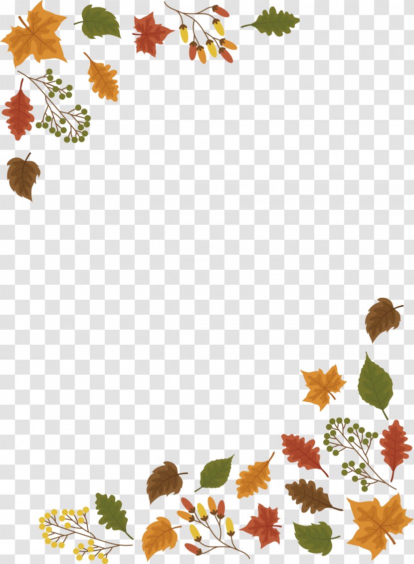 Leaf Autumn - Illustration - The Maple Border Transparent PNG