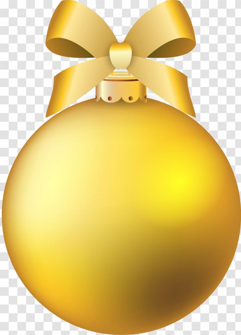 Christmas Ornament Gold Decoration - Fruit - Golden Ball Transparent PNG