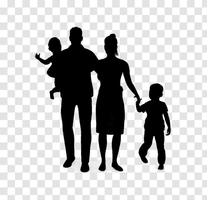 People Silhouette - Standing - Holding Hands Father Transparent PNG