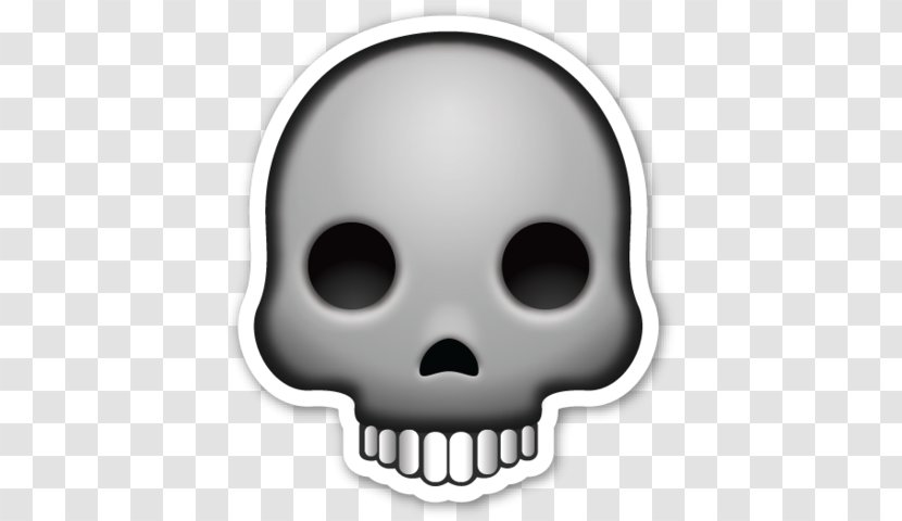 Emoji Human Skull Symbolism Sticker Skeleton Transparent PNG