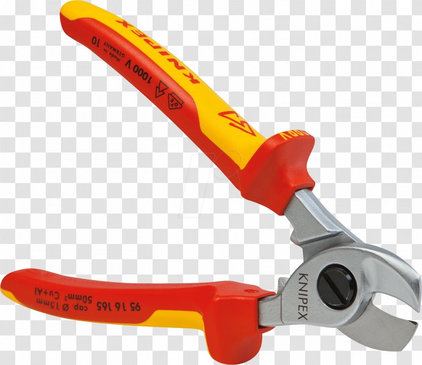 Diagonal Pliers Nipper Lineman's Wire Stripper - Orange Transparent PNG