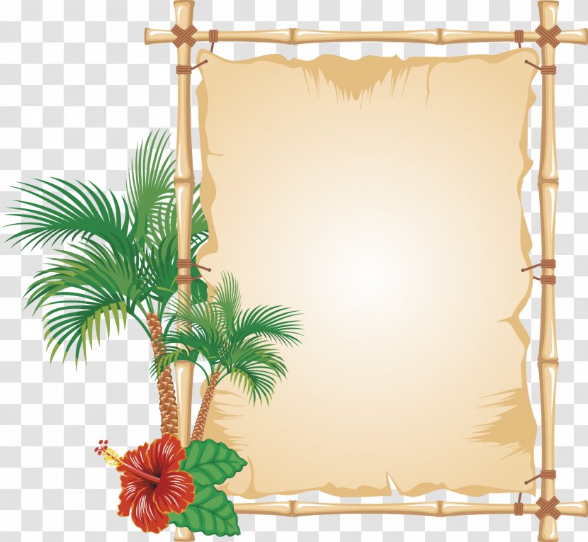 Palm Border - Decorative Arts - Shade Transparent PNG