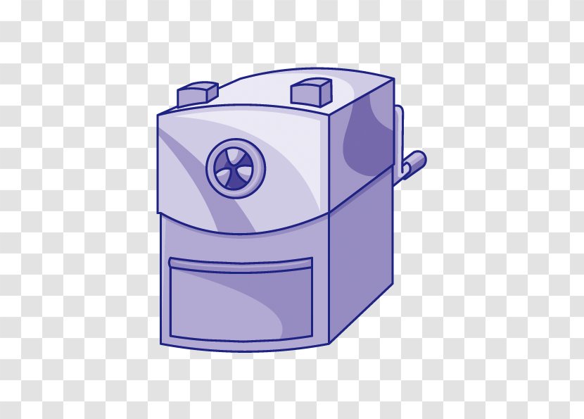 Pencil Sharpener Stationery - Vector Blue Cartoon Transparent PNG