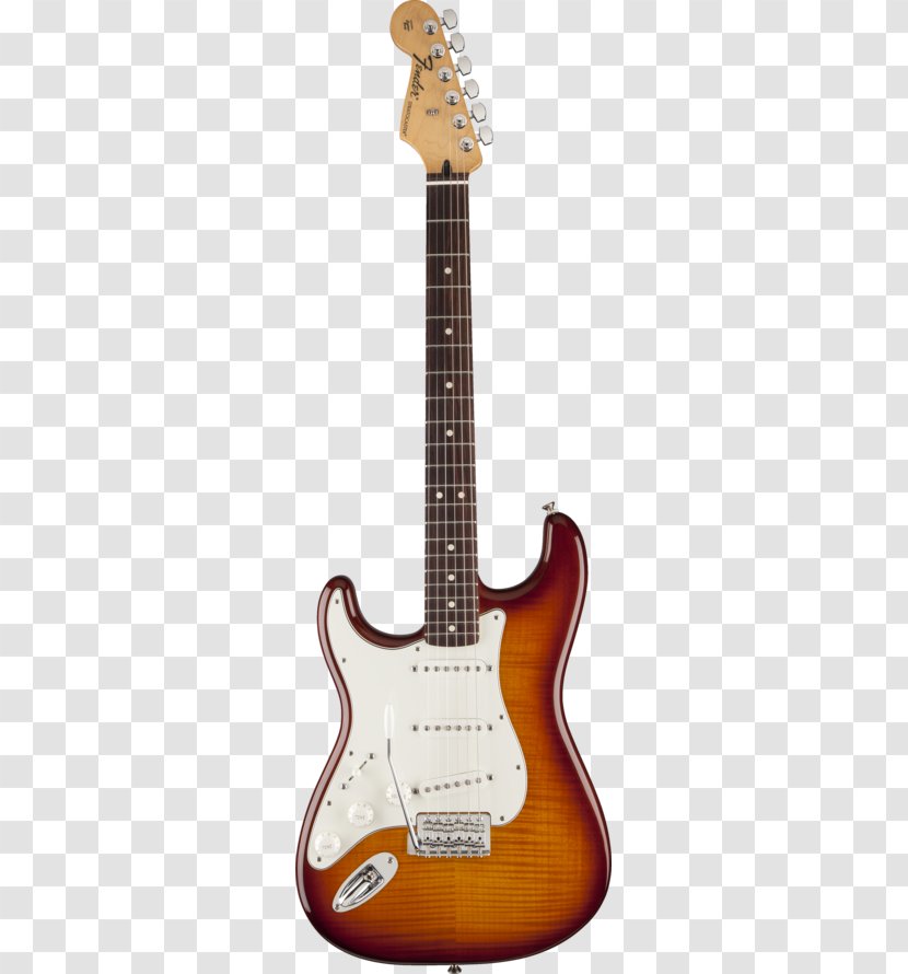 Fender Stratocaster Squier Deluxe Hot Rails Standard Sunburst - Musical Instruments Corporation - Guitar Transparent PNG