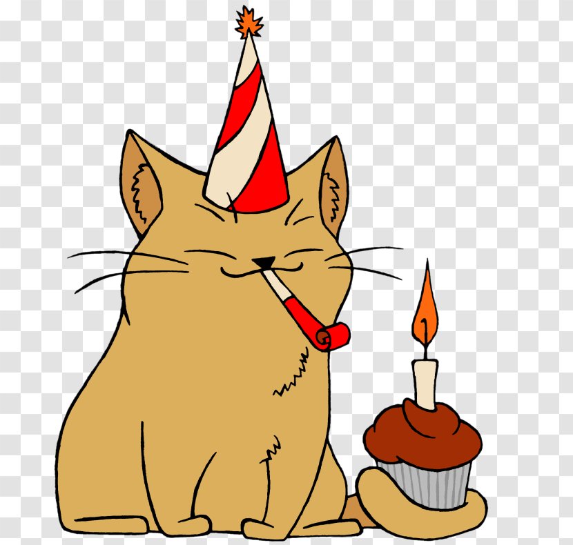 Cat Clip Art Whiskers Birthday - Cone Transparent PNG