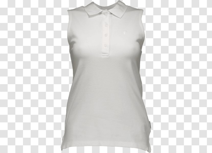 Sleeveless Shirt Tennis Polo Neck - White - Pique Transparent PNG