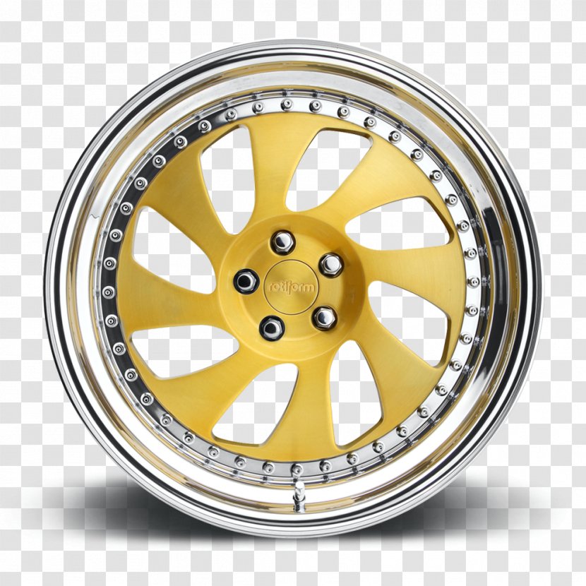Car Alloy Wheel Rim Forging - Tire - Brushed Gold Transparent PNG