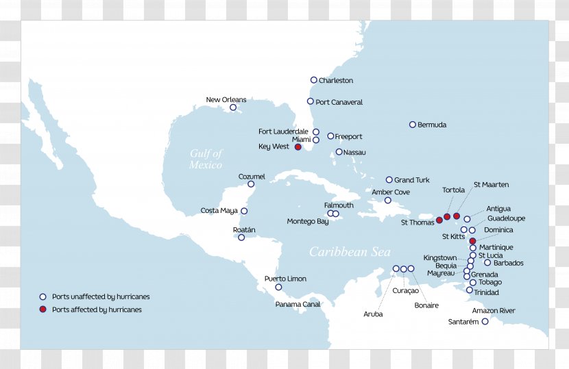 Saint Thomas Map Cruise Ship Hurricane Irma P&O Cruises Transparent PNG