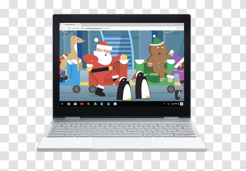 Google Pixelbook Santa Claus Maps Christmas Day - Businessman Back Transparent PNG