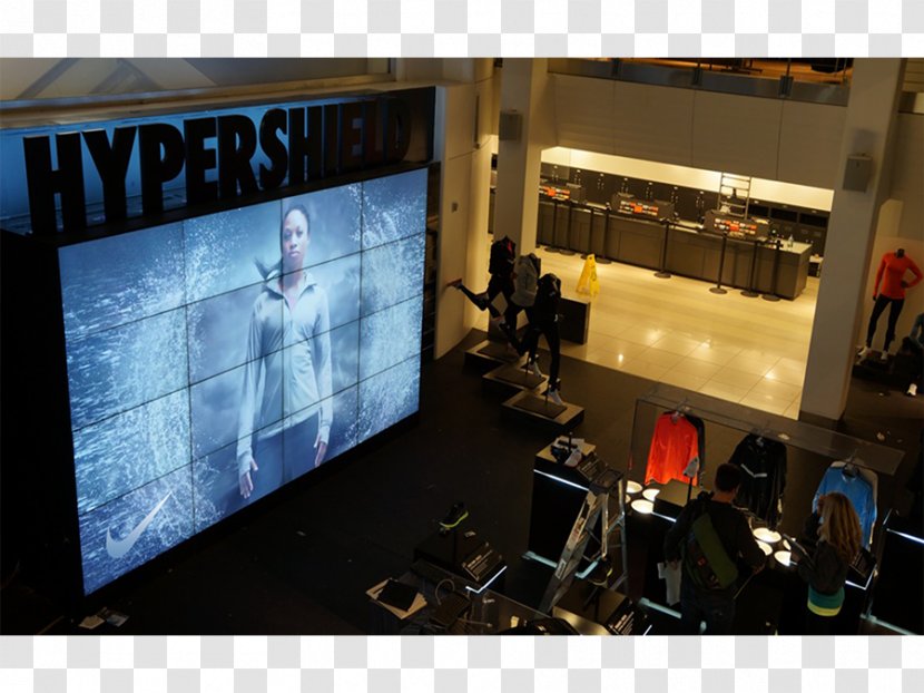Nike+ FuelBand NikeTown New York Video Wall Digital Signs - Nike Transparent PNG