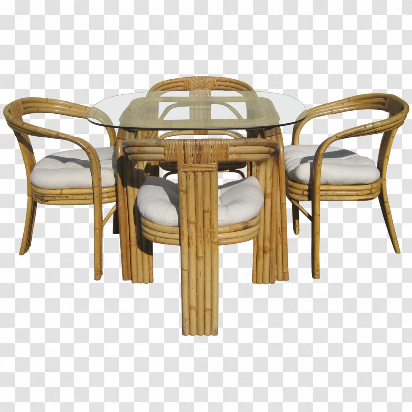 Table Chair Rattan Dining Room Furniture - Bamboo Transparent PNG