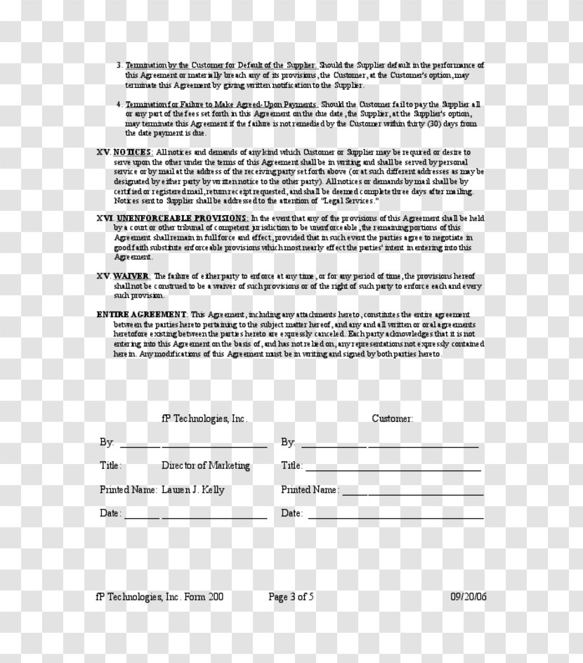 Document Technical Support Employment Contract Template - Idea Transparent PNG