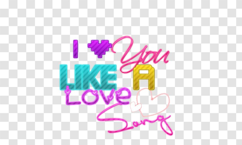 Text Love You Like A Song Graphic Design Animation - Purple Transparent PNG