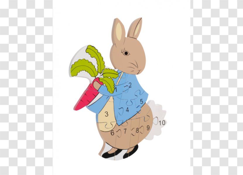 The Tale Of Peter Rabbit Jemima Puddle-Duck Puzzle Numbers With - Easter Bunny Transparent PNG