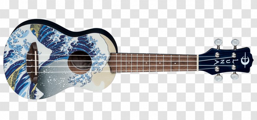 The Great Wave Off Kanagawa Ukulele Musical Instruments Luna Guitars - Frame Transparent PNG