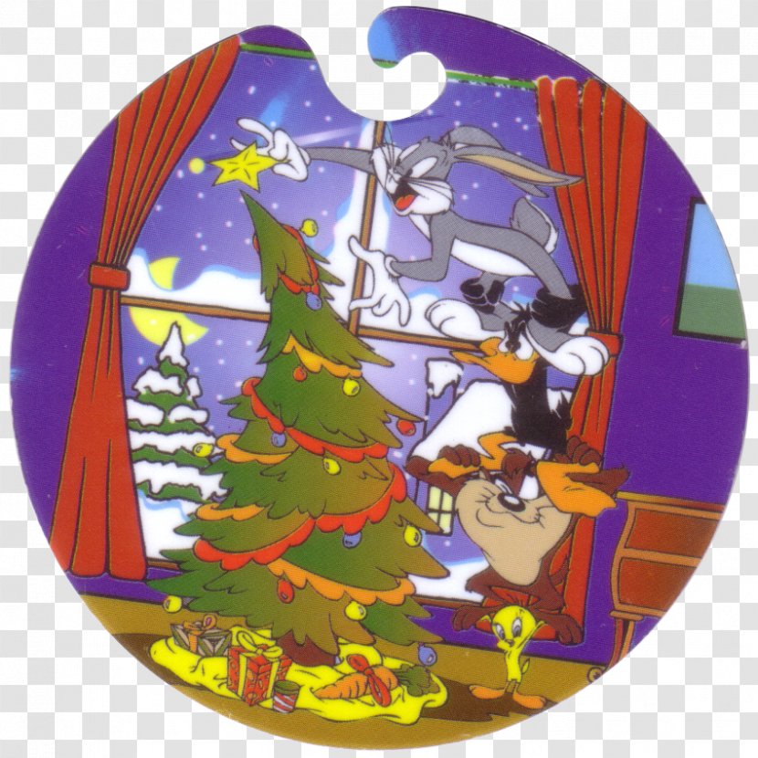 Daffy Duck Tasmanian Devil Milk Caps Tweety Sylvester - Wile E Coyote And The Road Runner - Christmas Tree Transparent PNG