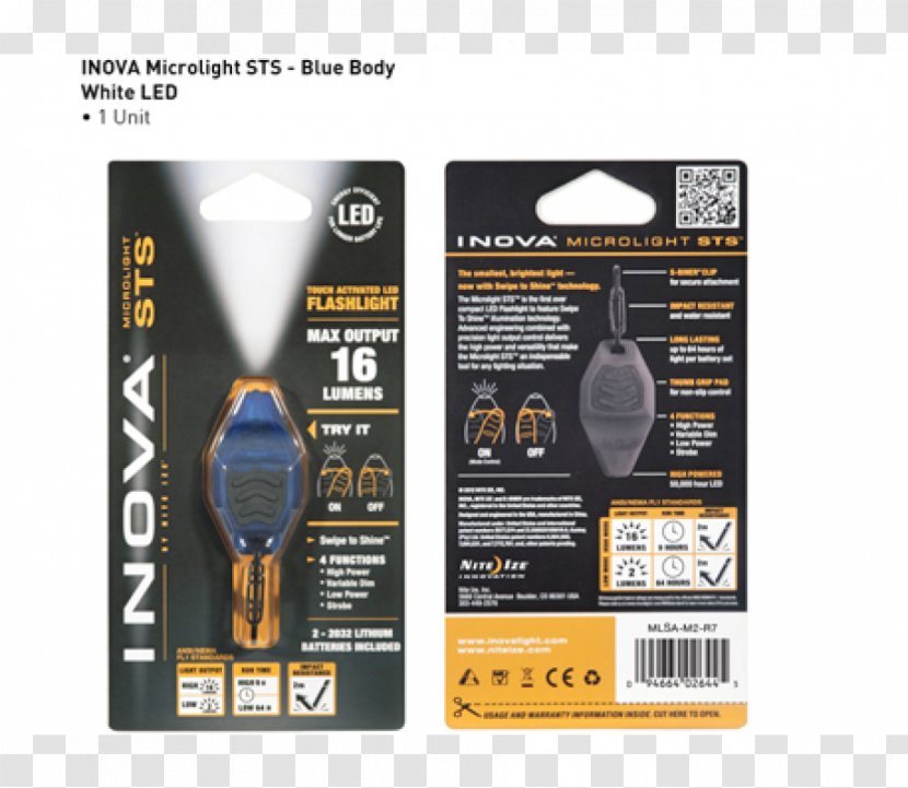 Inova Microlight Key Chains Flashlight Health System - Hardware Transparent PNG