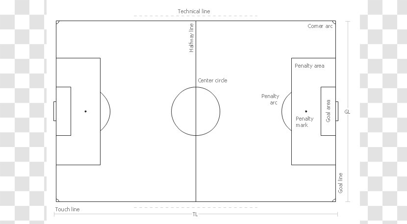 Drawing Transistor Signal Amplifier Electronic Circuit - White - Soccer Field Template Transparent PNG