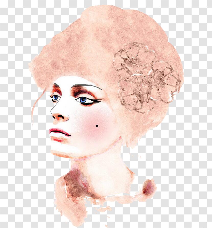 Fashion Illustration Watercolor Painting Portrait - Tree - Hand-painted Woman Transparent PNG