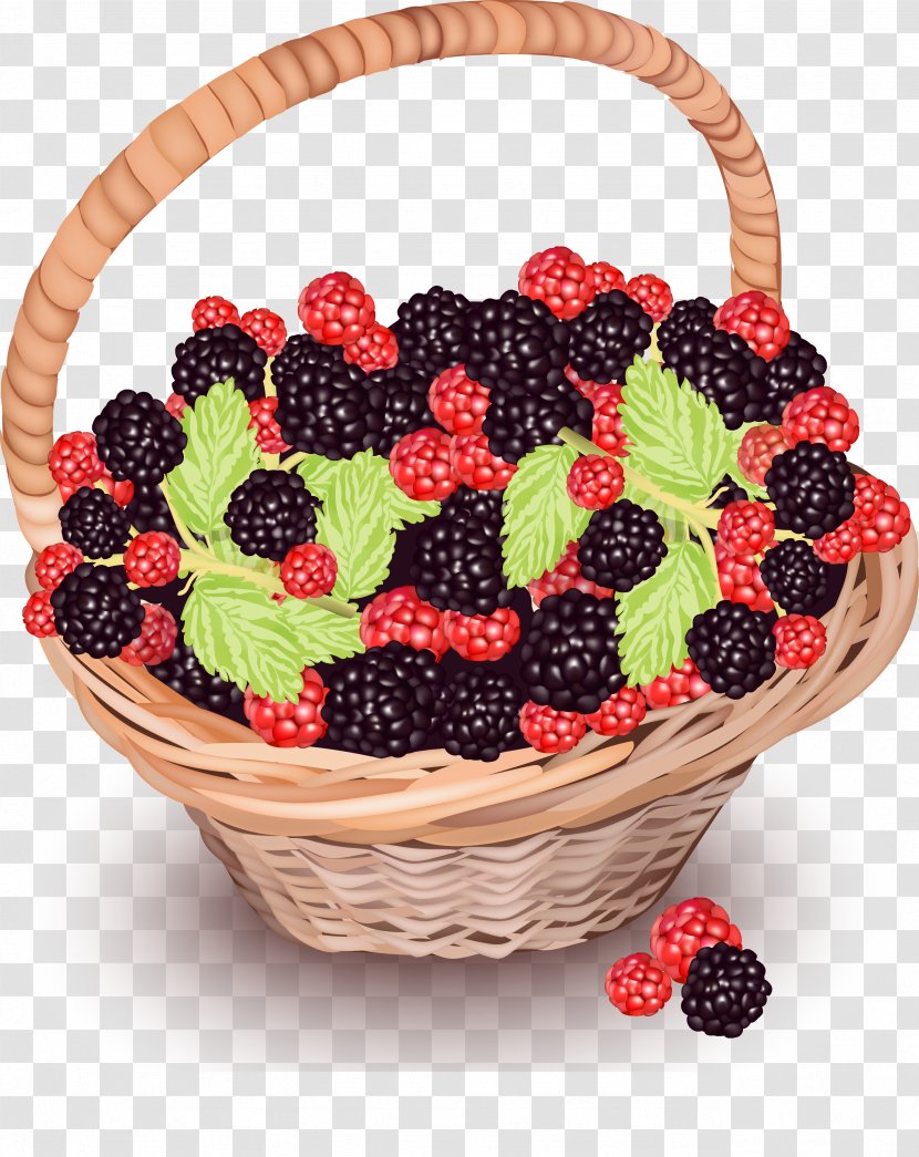Frutti Di Bosco Fruit Basketball Strawberry - Auglis - A Basket Filled With Blackberry Cranberries Transparent PNG