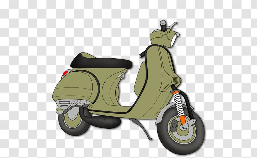 Vespa Scooter Motorcycle - Sketchbook Transparent PNG