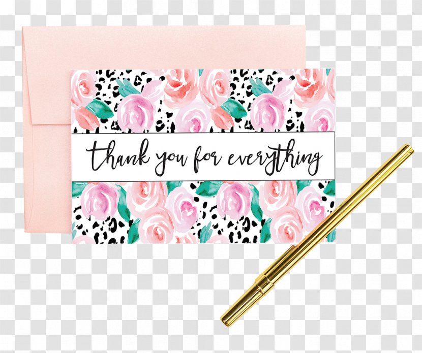 Petal Gift Pink M Font - Floral Wishes Card Transparent PNG