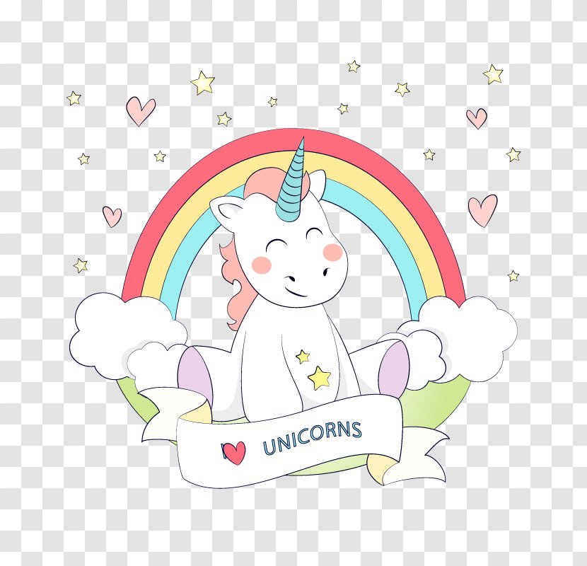 Unicorn Rainbow Euclidean Vector Color - Watercolor Transparent PNG