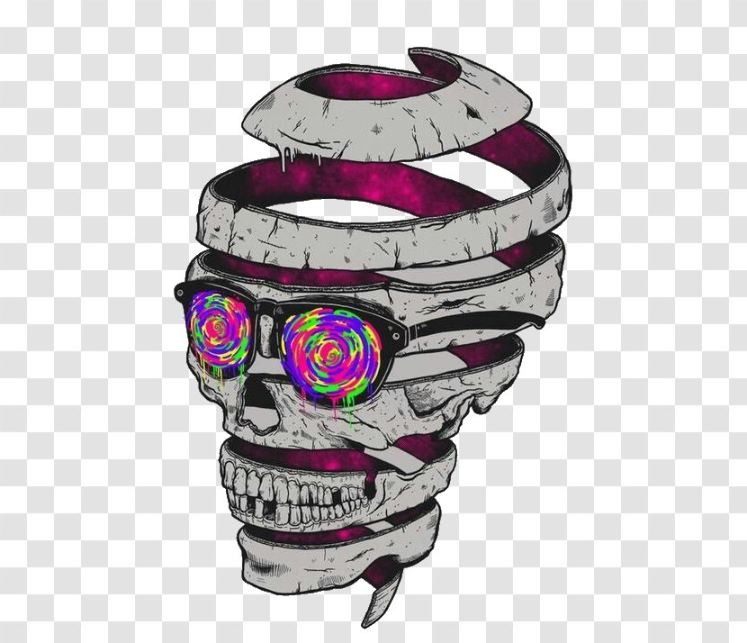 Calavera Hipster Drawing Illustration - Tattoo - Creative Skeleton Transparent PNG