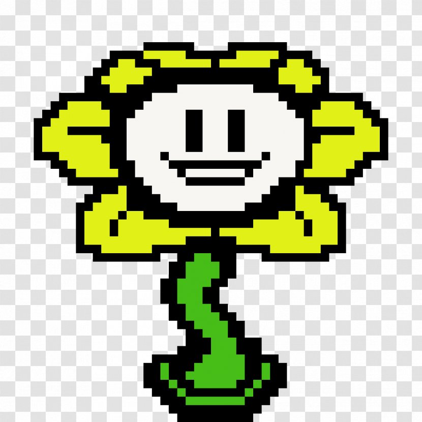 Undertale Pixel Art Flowey - Digital - Flower Bones Transparent PNG