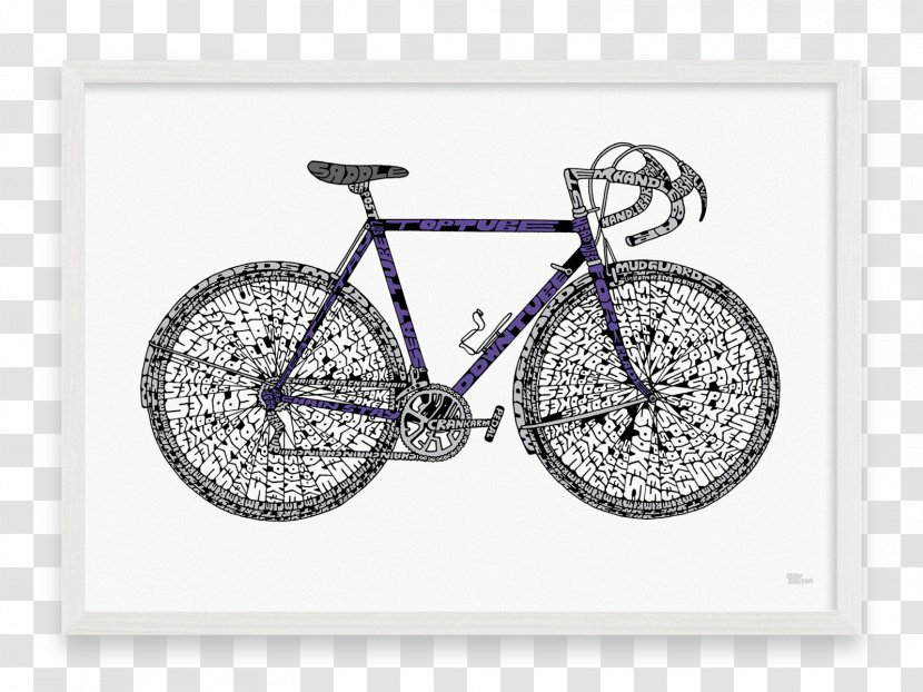 Road Bicycle Cycling Single-speed 6KU Fixie - Black And White Transparent PNG