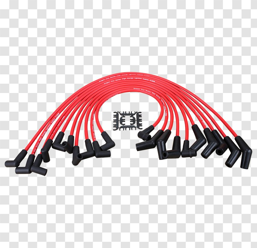 Product Design Logo Line Font - Red - Spark Plug Wires Transparent PNG