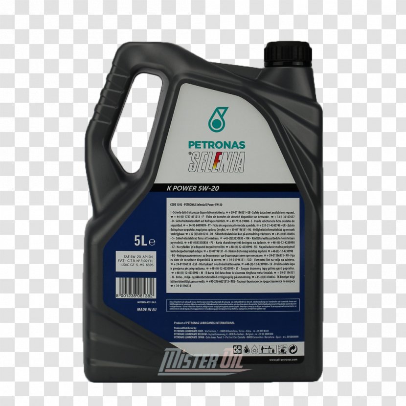 Motor Oil Petronas Selenia Lubricant - Diesel Fuel - Pet Transparent PNG