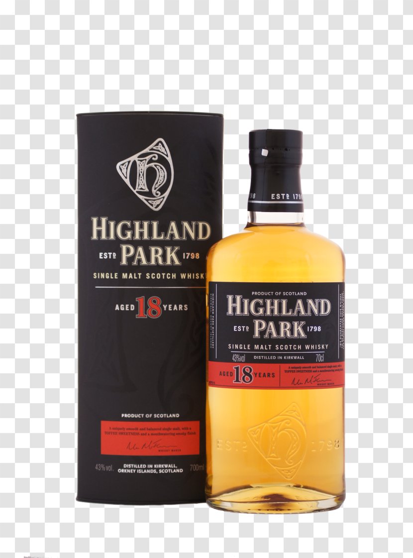 Highland Park Distillery Single Malt Whisky Scotch Whiskey Arran - Sherry - Island Transparent PNG