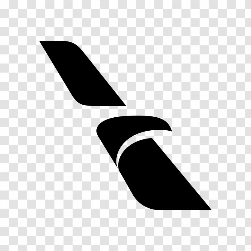 American Airlines Clip Art - Black And White - Airplane Transparent PNG