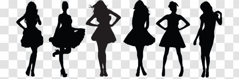 Little Black Dress Royalty-free Silhouette - Monochrome Photography Transparent PNG