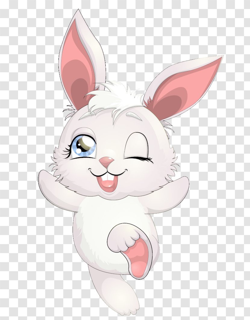 Cartoon Rabbit Clip Art - Cute Bunny Transparent PNG