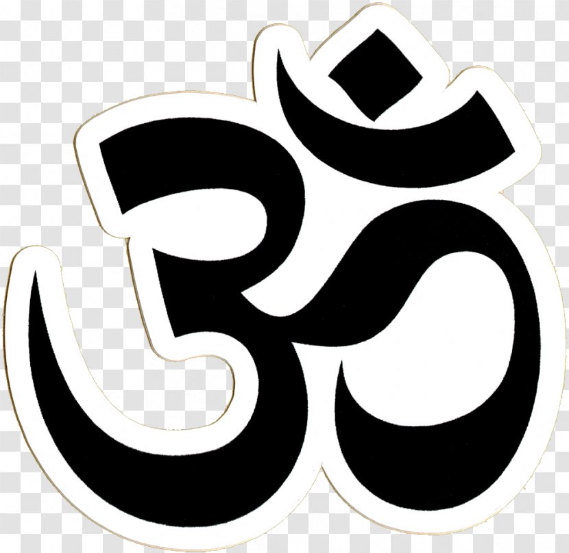 Ganesha Om Hinduism Symbol - Black And White - Decals Transparent PNG