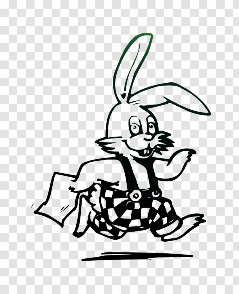 Rabbit Drawing Image Stock Illustration - Rabbits And Hares - Blackandwhite Transparent PNG