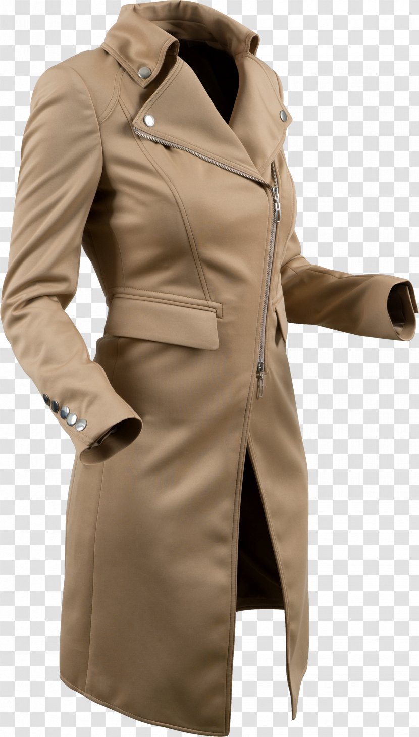 Trench Coat Overcoat Khaki Beige - Dresses Transparent PNG