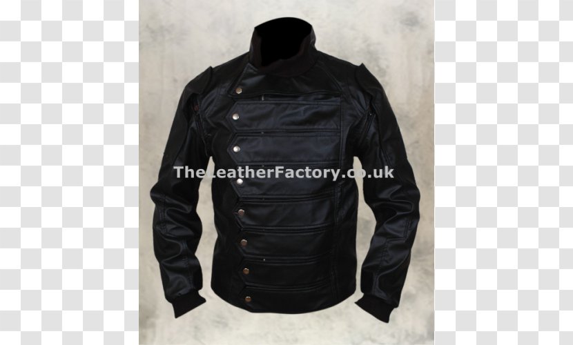 Leather Jacket Captain America Bucky Barnes - Coat Transparent PNG